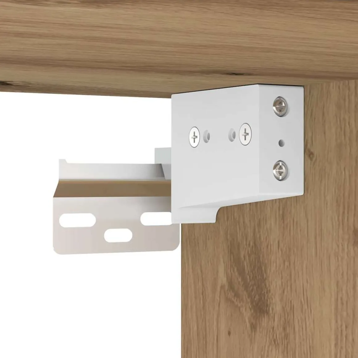 Armario auxiliar Carla 3 estantes + 2 cajones + 2 puertas roble 180x69,5x34 cm
