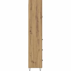 Armario auxiliar Carmina 2 puertas + 3 cajones natural 180x69,5x34 cm