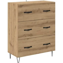 Armario auxiliar Carmina 2 puertas + 3 cajones natural 180x69,5x34 cm