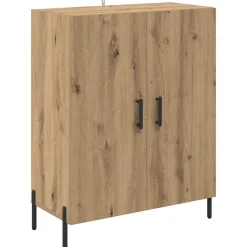 Armario auxiliar Caterina 2 puertas + 3 estantes roble 180x69,5x32,5 cm