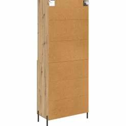 Armario auxiliar Caterina 2 puertas + 3 estantes roble 180x69,5x32,5 cm
