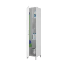 Armario auxiliar Dakshin 1 puerta + patas blanco 187x42x41 cm