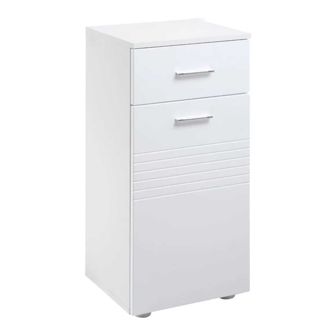 Armario auxiliar de baño Bowe Kleankin 1 puerta + cajón + estante ajustable blanco77,5x35x30 cm