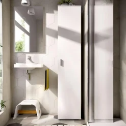 Armario auxiliar Fit 4 compartimentos blanco 190x39x35 cm