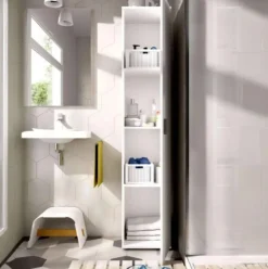 Armario auxiliar Fit 4 compartimentos blanco 190x39x35 cm
