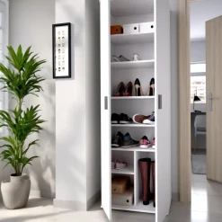 Armario auxiliar Fit 8 compartimentos blanco 190x61x35 cm