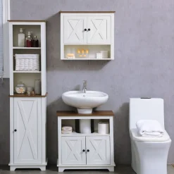 Armario auxiliar Herkimer Kleankin armario + 1 compartimento blanco 52,5x60x19,5 cm