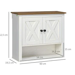 Armario auxiliar Herkimer Kleankin armario + 1 compartimento blanco 52,5x60x19,5 cm