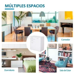Armario auxiliar Homcom 3 armarios + 2 cajones blanco 76x106x35 cm