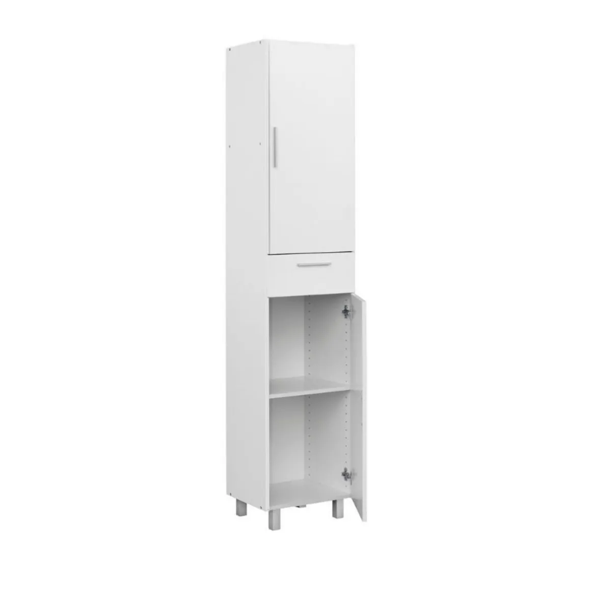 Armario auxiliar Kaixo 2 armarios + cajón blanco 187,7x41,4x34,5 cm