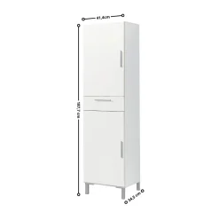 Armario auxiliar Kaixo 2 armarios + cajón blanco 187,7x41,4x34,5 cm