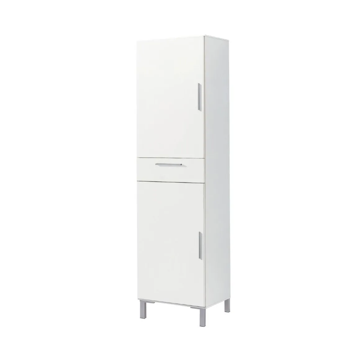 Armario auxiliar Kaixo 2 armarios + cajón blanco 187,7x41,4x34,5 cm