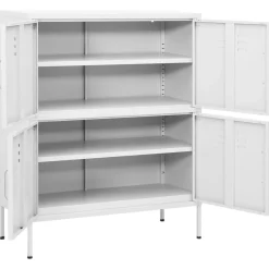 Armario auxiliar Offix 4 puertas con 2 estantes 101,5x80x35 cm
