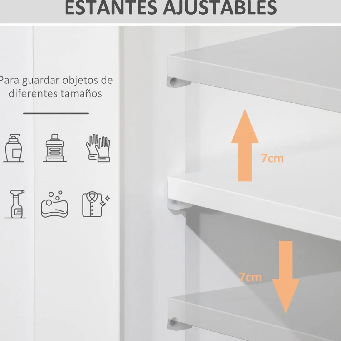 Armario auxiliar Sauce Kleankin apto para baño blanco 108,8x60x30 cm
