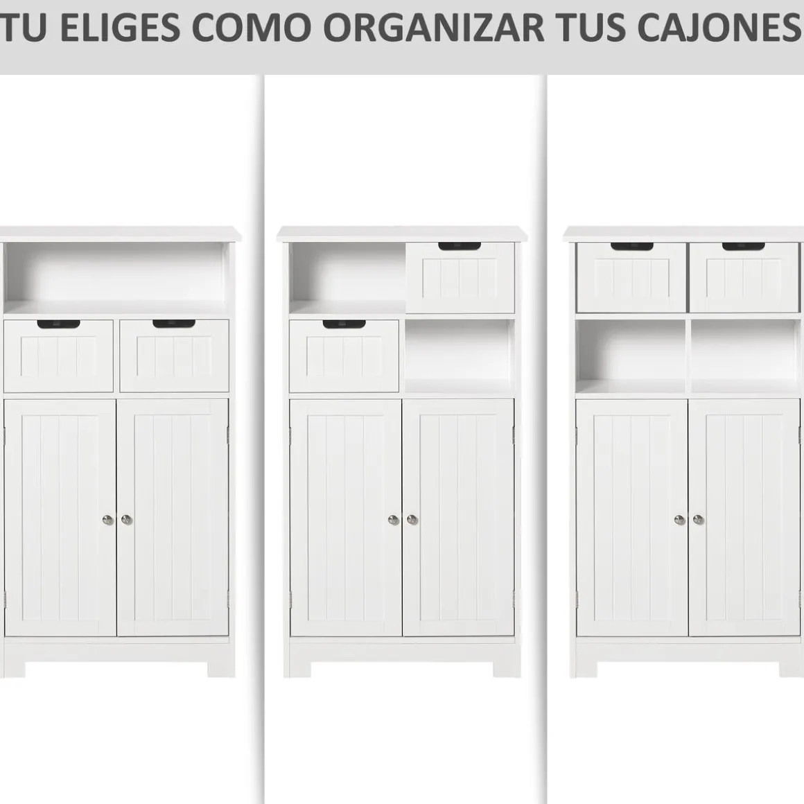 Armario auxiliar Sauce Kleankin apto para baño blanco 108,8x60x30 cm