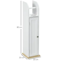 Armario auxiliar Turhe 3 compartimentos blanco 80x20x20 cm
