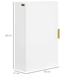 Armario auxiliar Turmalina Kleankin estantes ajustables blanco 60x40x15 cm
