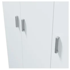 Armario auxiliar Use 3 puertas con escobero blanco 180x109x37 cm