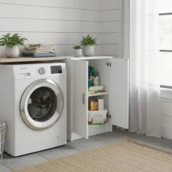 Armario auxiliar Use diseño bajo con 2 puertas blanco 80x59x37 cm