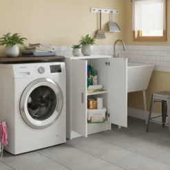 Armario auxiliar Use diseño bajo con 2 puertas blanco 80x59x37 cm