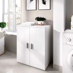 Armario bajo Fit 2 puertas 2 estantes blanco 83,8x60,9x35 cm