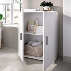 Armario bajo Fit 2 puertas 2 estantes blanco 83,8x60,9x35 cm