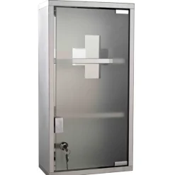 Armario botiquín Homcom 3 niveles acero inox 48x25x12 cm