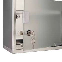 Armario botiquín Homcom 3 niveles acero inox 48x25x12 cm