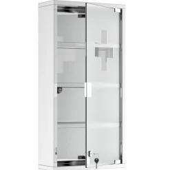 Armario botiquín Homcom 4 niveles acero inox 60x30x12 cm