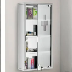 Armario botiquín Homcom 4 niveles acero inox 60x30x12 cm