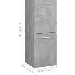 Armario de baño Barbate 2 puertas 80x30x30 cm