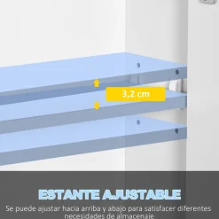 Armario de baño Chakra Kleankin con luz LED blanco 75x90x15 cm