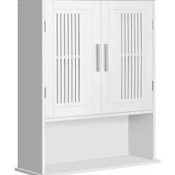 Armario de baño Clara Kleankin 2 puertas con estante blanco 70x60x20 cm