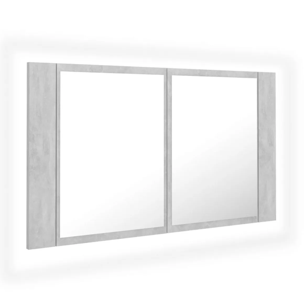 Armario de baño con espejo Rieti con luz LED 45x80x12 cm