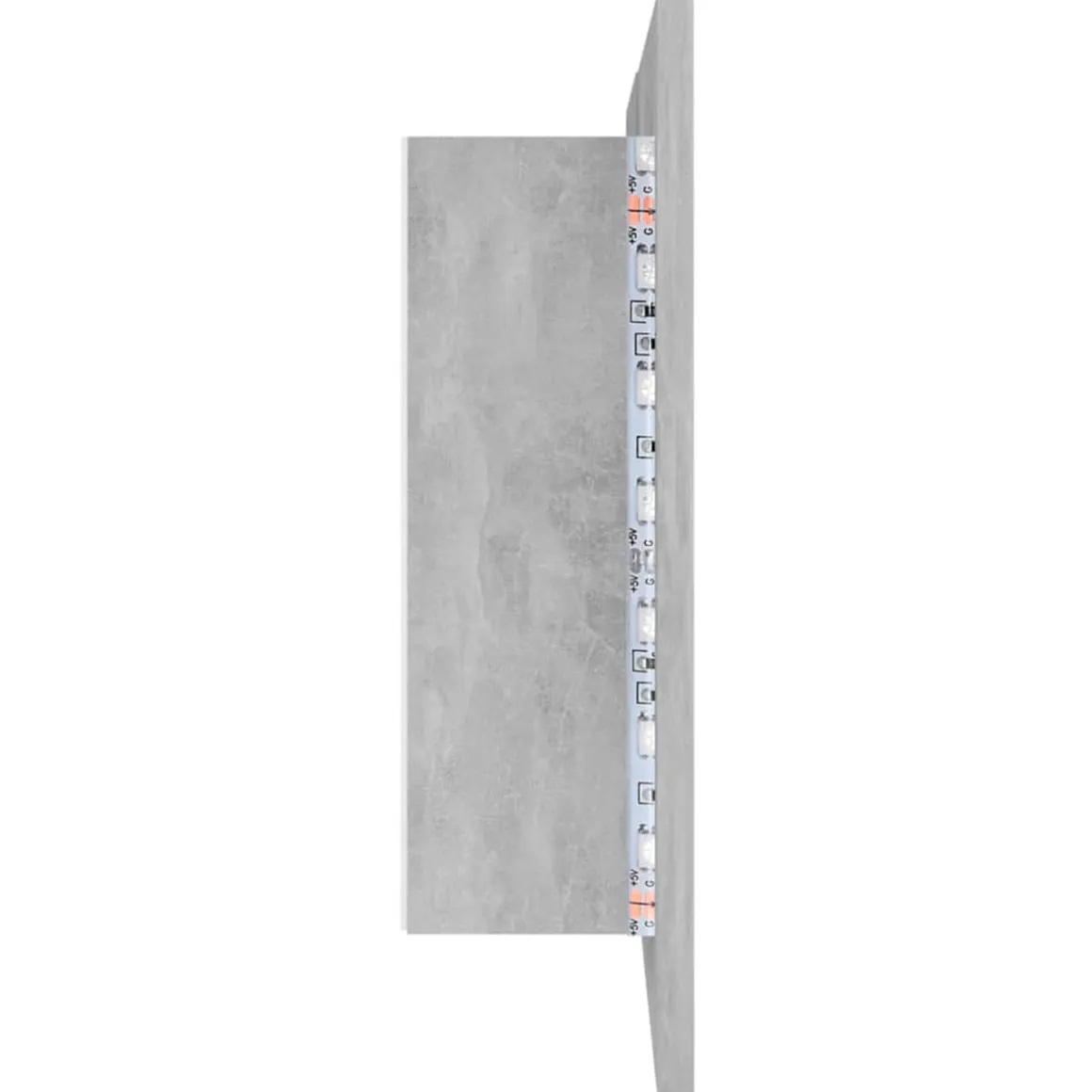 Armario de baño con espejo Rieti con luz LED 45x80x12 cm