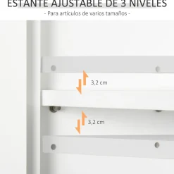 Armario de baño Salomon Homcom 2 puertas blanco 58x60x19,8 cm