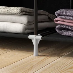 Armario de tela Nexo Homcom 6 estantes + 1 barra 162,5x103x43 cm