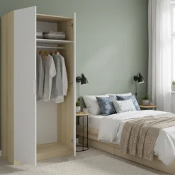Armario Emax 2 puertas batientes con barra 203,5x91x51,4 cm