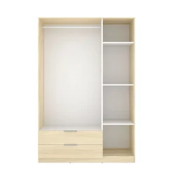 Armario Emax 3 puertas con 2 cajones 203,5x136,6x51,4 cm