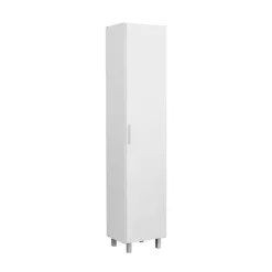 Armario escobero Zone 1 puerta + 4 estantes blanco 188x41,4x34,5 cm