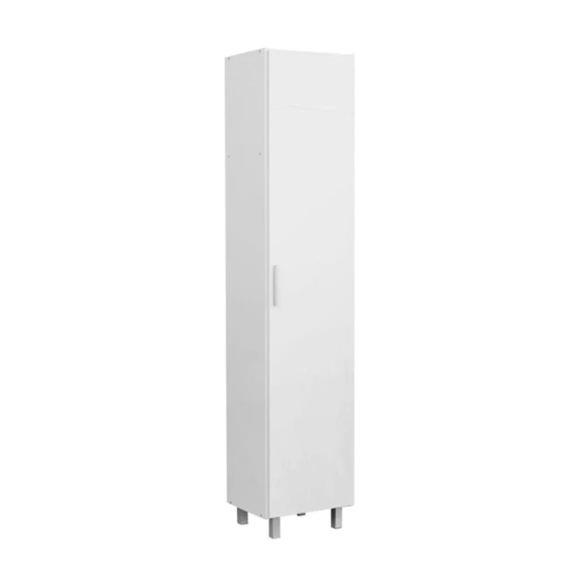 Armario escobero Zone 1 puerta + 4 estantes blanco 188x41,4x34,5 cm