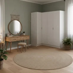 Armario esquinero Essen 4 puertas batientes blanco 184x173,5x90,5 cm