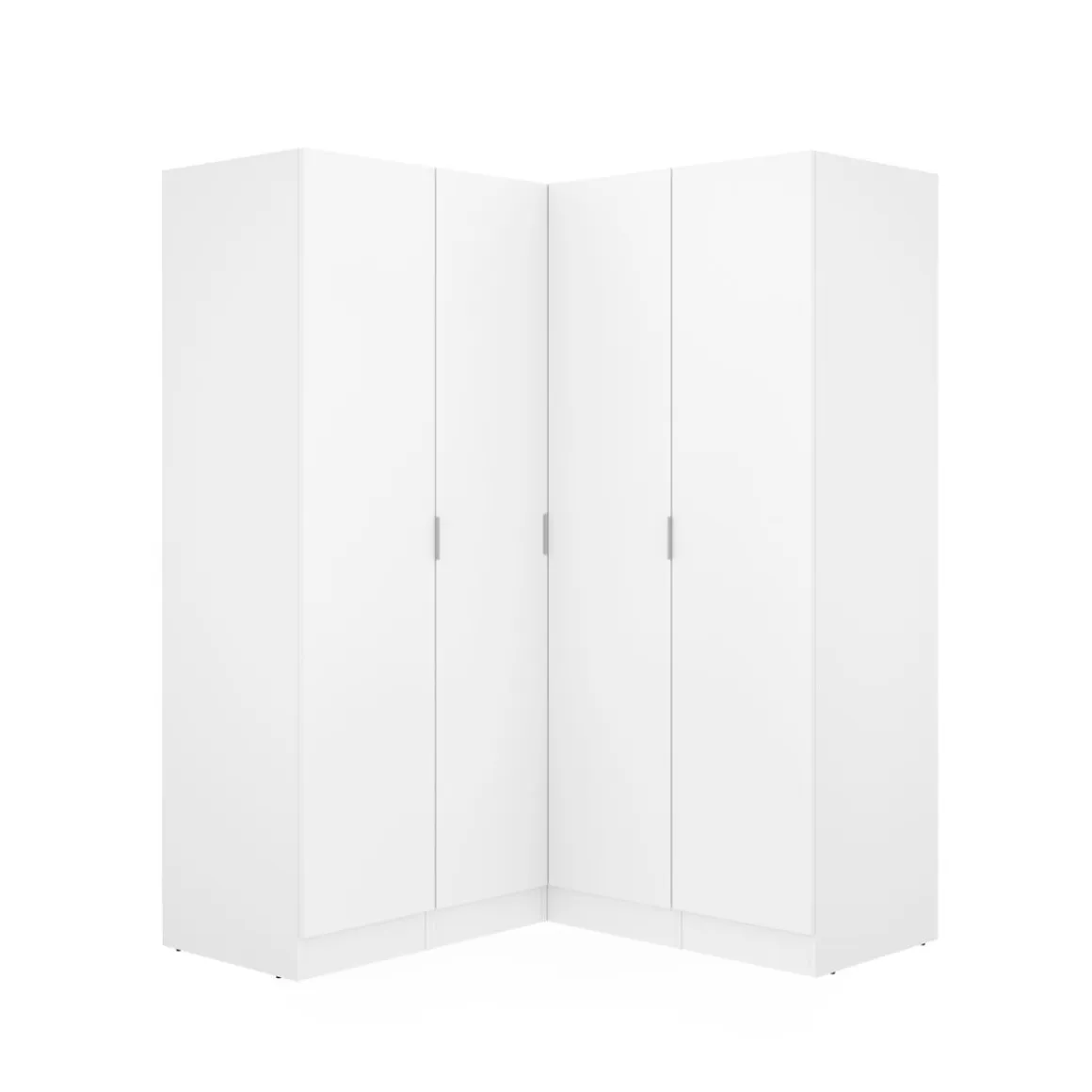Armario esquinero Essen 4 puertas batientes blanco 184x133x131 cm