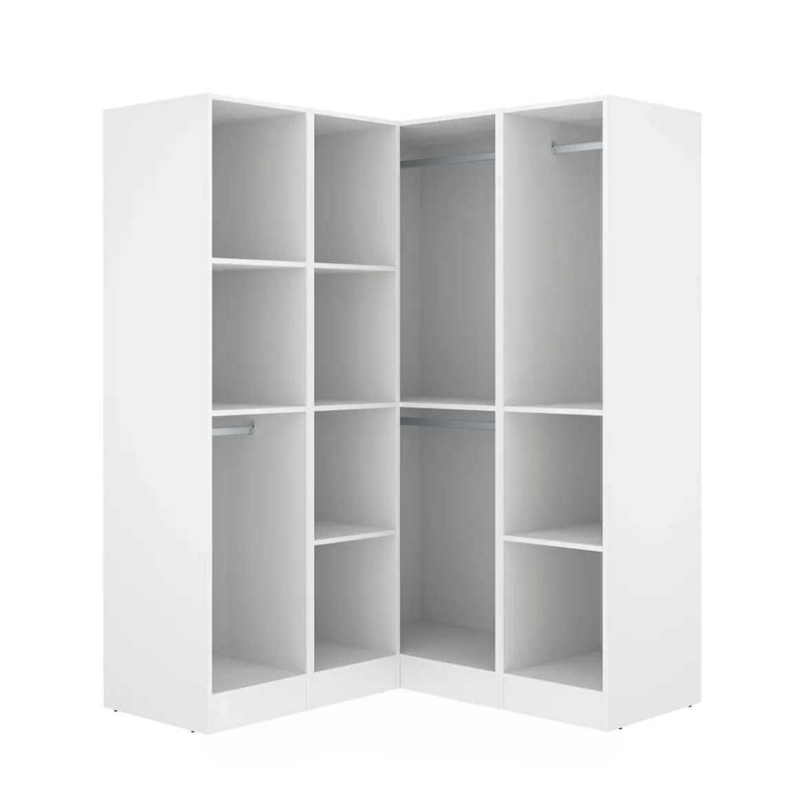 Armario esquinero Essen 4 puertas batientes blanco 184x133x131 cm
