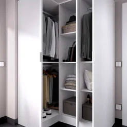 Armario esquinero Essen 2 módulos 3 puertas blanco 184x133x91 cm