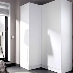 Armario esquinero Essen 2 módulos 3 puertas blanco 184x133x91 cm