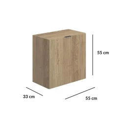 Armario Italia puerta + 1 estante marrón 55x55x33 cm
