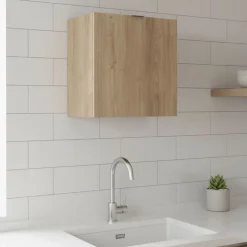 Armario Italia puerta + 1 estante marrón 55x55x33 cm