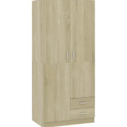 Armario Kei 2 puertas + 2 cajones 180x80x52 cm
