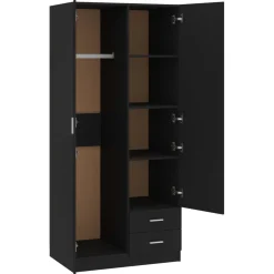Armario Kei 2 puertas + 2 cajones 180x80x52 cm